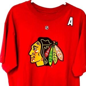 Chicago Blackhawks Mens T-Shirt NHL Duncan Keith #2  Reebok Red Hockey Casual XL